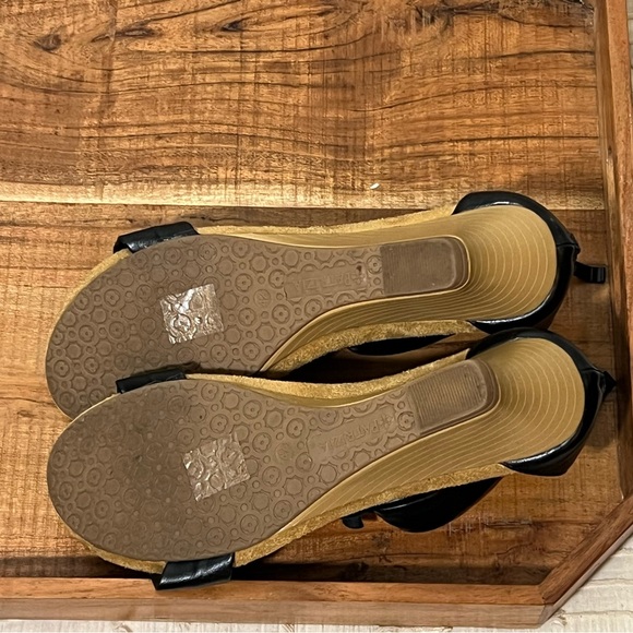 Patrizia Black Harlequin Wedges - Picture 5 of 5